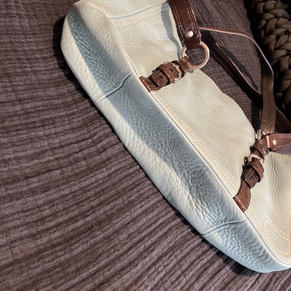 Vintage Coach leather baby blue & brown shoulder bag 00851-F12339 - Picture 7 of 7